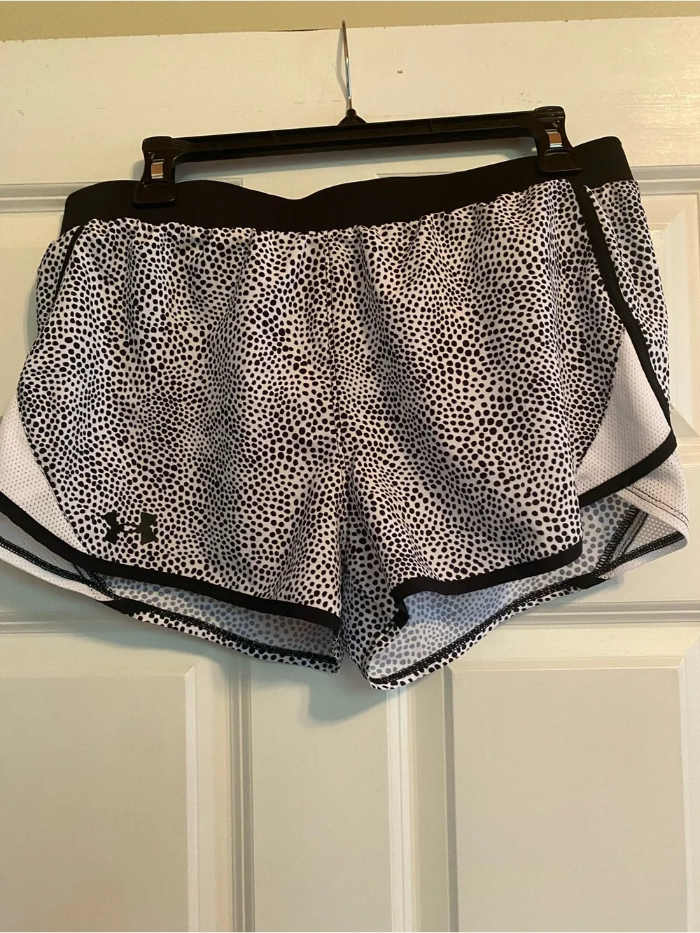 Under Armour Women’s Black & White Dot Print Athletic Shorts